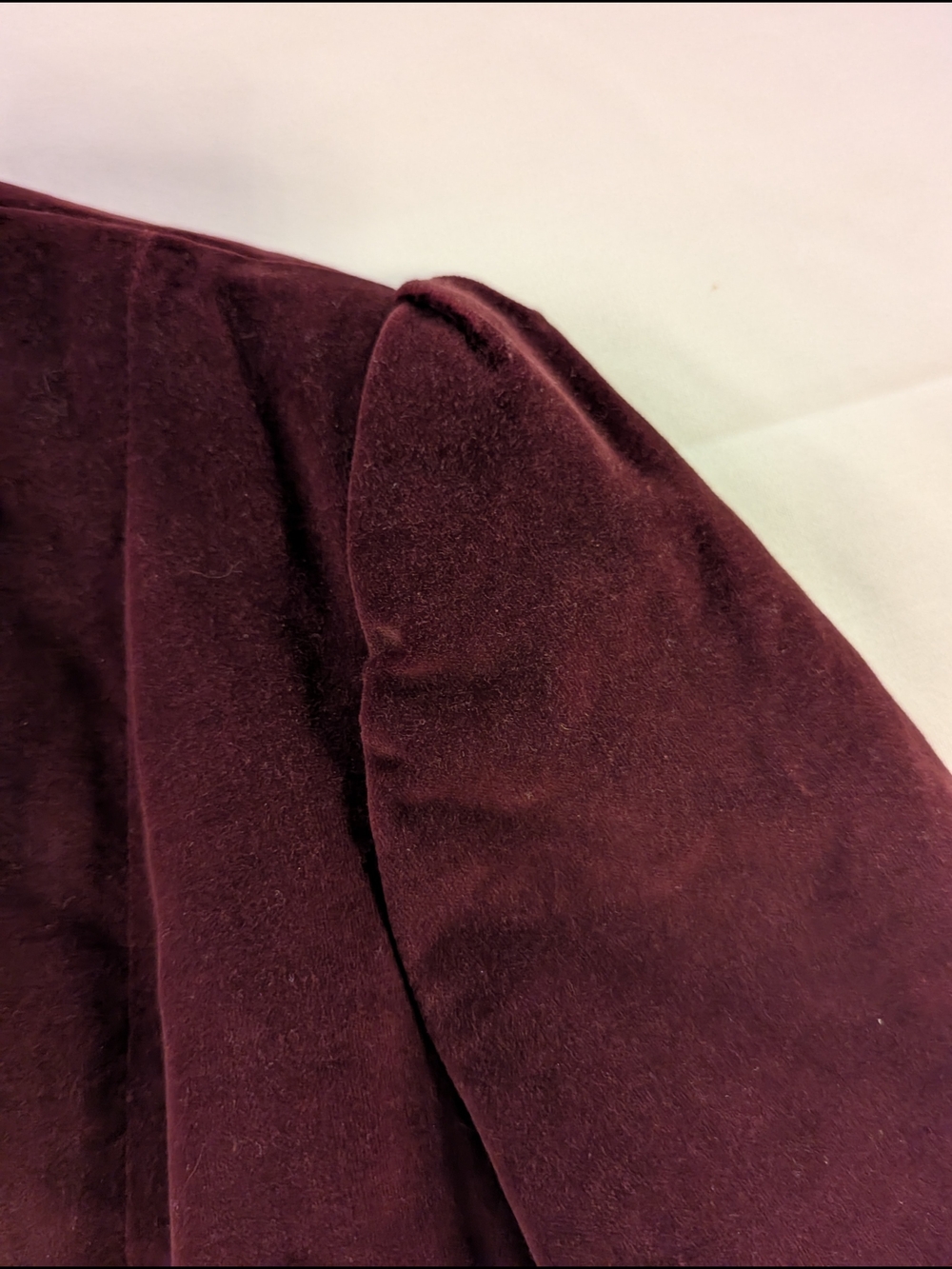 Vintage 90s Ralph Lauren Burgundy Plum Velvet Cropped Blazer Jacket Made in USA - Picture 15 of 16